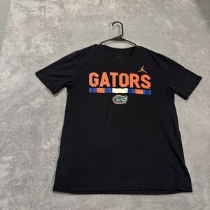 Florida Gators Shirt Mens Large Black Nike Dri-Fit Jordan Jumpman Short Sleeve